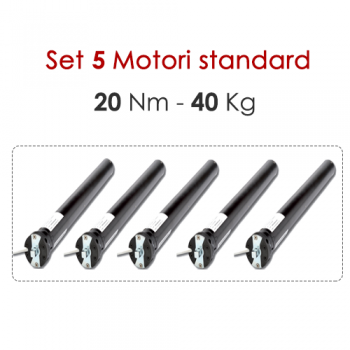 Pacchetto 5 Motoriduttori - 20 Nm | 40 Kg