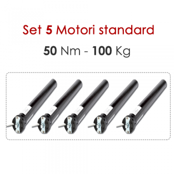 Pacchetto 5 Motoriduttori Avvolgibili Tende - 50 Nm | 100 Kg