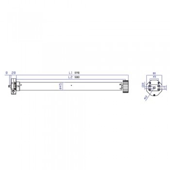Motoriduttore con Sblocco Manuale - 30 Nm | 60 Kg