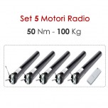 Pacchetto 5 Motoriduttori Wireless - 50 Nm | 100 Kg Pacchetto 5 Motoriduttori Wireless - 50 Nm | 100 Kg