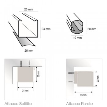 Tende per ufficio in alluminio monocomando