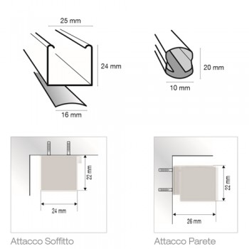 Tenda per ufficio da interni Slider 16mm